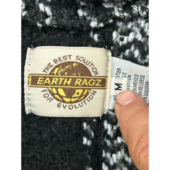 Earth Ragz Baja Hoodie Black and White GUC Medium Adult - Picture 4 of 5